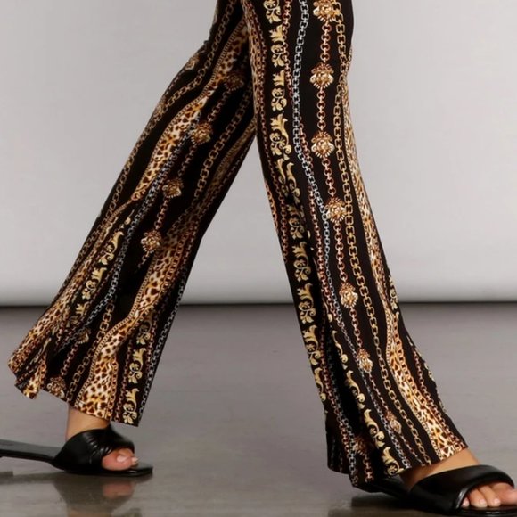 DREAMY BOHO-CHIC FLARE PATTERN PANTS - Picture 2 of 3